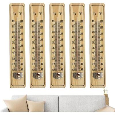 ABYSSE Pologmase Lot De 5 Thermomètres Muraux, Thermomètres D'Ambiance, Thermomètres D'Intérieur En Bois Pour Cuisine, Thermomètres À Effet De Serre, Thermomètres De Jauge - Publicité ABYSSE Pologmase Lot De 5 Thermomètres Muraux, Thermomètres D'Ambiance, Thermomètres D'Intérieur En Bois Pour Cuisine, Thermomètres À Effet De Serre, Thermomètres De Jauge - Publicité