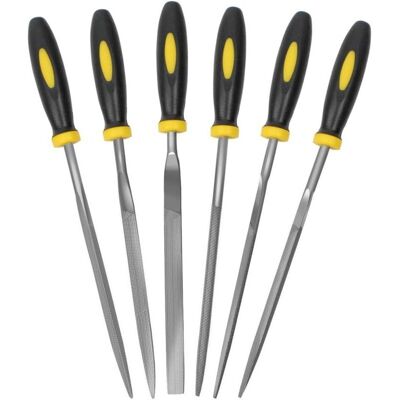 OEM Ensemble De Fichiers 6 Pièces, Limes À Aiguilles De 5,5 Pouces, Kit De Fichiers En Acier Au Carbone De 3 Mm De Diamètre Avec Poignée, Convient Au Métal, Au Bois, Au Verre, Au Cuir, Aux Bijoux, Etc. Publicité OEM Ensemble De Fichiers 6 Pièces, Limes À Aiguilles De 5,5 Pouces, Kit De Fichiers En Acier Au Carbone De 3 Mm De Diamètre Avec Poignée, Convient Au Métal, Au Bois, Au Verre, Au Cuir, Aux Bijoux, Etc. Publicité