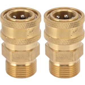 Ej.life - 2 Adaptateurs De Raccord M22 En Cuivre Pur Pour Nettoyeur Haute Pression, 3/8' Npt Femelle Vers Mâle, Trou Intérieur 14 Mm/0,55 Po - Publicité Ej.life - 2 Adaptateurs De Raccord M22 En Cuivre Pur Pour Nettoyeur Haute Pression, 3/8' Npt Femelle Vers Mâle, Trou Intérieur 14 Mm/0,55 Po - Publicité