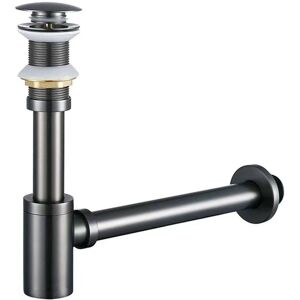 ENOWELIR Ensemble De Siphon En P En Laiton : Siphon En P Pour Bouteille De 1 1/4 Po Avec Bouchon De Lavabo De Salle De Bain – Kit De Plomberie Pour Remplacement De Tuyau De Vidange D'Évier (gris, Sans Trop-ple - Publicité ENOWELIR Ensemble De Siphon En P En Laiton : Siphon En P Pour Bouteille De 1 1/4 Po Avec Bouchon De Lavabo De Salle De Bain – Kit De Plomberie Pour Remplacement De Tuyau De Vidange D'Évier (gris, Sans Trop-ple - Publicité