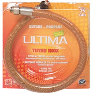 Flexible Inox Pour Gaz Butane - Propane 75 Cm - Validité Illimitée - Certifié Nf - Dipra - Publicité Flexible Inox Pour Gaz Butane - Propane 75 Cm - Validité Illimitée - Certifié Nf - Dipra - Publicité