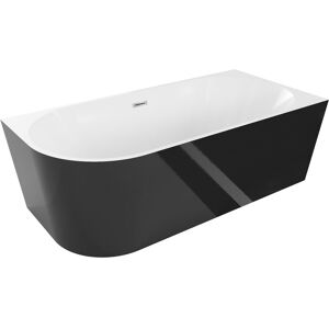 Mexen Mia Baignoire Autoportante D'Angle Droit 140 X 75 Cm, Blanc/noir, Trop-plein Chromé - 52691407575p-01 - Publicité Mexen Mia Baignoire Autoportante D'Angle Droit 140 X 75 Cm, Blanc/noir, Trop-plein Chromé - 52691407575p-01 - Publicité