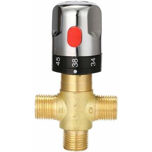 Trimec - Mitigeur thermostatique réglable de salle de bains mitigeur d'eau en laiton vanne de contrôle de température de mélange d'eau chaude/froide - Publicité Trimec - Mitigeur thermostatique réglable de salle de bains mitigeur d'eau en laiton vanne de contrôle de température de mélange d'eau chaude/froide - Publicité