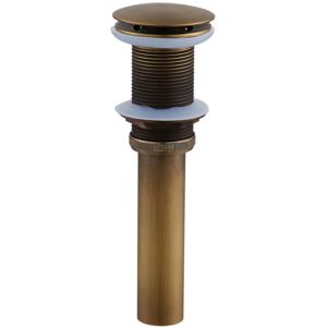 Shining House - Pop-up Rétro Bouchon Bonde De Lavabo Vidange Clic-clac Sans Trop-plein En Laiton Bronzé Universel Valve Draineur D'Evier Vasque Siphon Sans Trou De Débordement Poli- Sans Trop-plein - Publicité Shining House - Pop-up Rétro Bouchon Bonde De Lavabo Vidange Clic-clac Sans Trop-plein En Laiton Bronzé Universel Valve Draineur D'Evier Vasque Siphon Sans Trou De Débordement Poli- Sans Trop-plein - Publicité