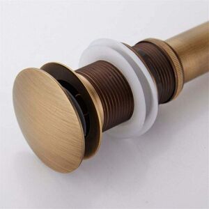 Alovez - Pop-up Rétro Bouchon Bonde De Lavabo Vidange Clic-clac Sans Trop-plein En Laiton Bronzé Universel Valve Draineur D'Evier Vasque Siphon Sans Trou De Débordement Poli- Sans Trop-plein - Publicité Alovez - Pop-up Rétro Bouchon Bonde De Lavabo Vidange Clic-clac Sans Trop-plein En Laiton Bronzé Universel Valve Draineur D'Evier Vasque Siphon Sans Trou De Débordement Poli- Sans Trop-plein - Publicité