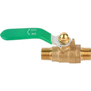 FLAMMKRAFT Robinet À Bille Laiton Mini, Raccord Mâle-mâle, Vanne D'Arrêt (g1/4") - Publicité FLAMMKRAFT Robinet À Bille Laiton Mini, Raccord Mâle-mâle, Vanne D'Arrêt (g1/4") - Publicité