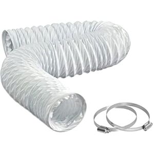 Union Tuyau D'Evacuation Flexible Pvc Gaine De Ventilation Ø 102mm Longueur 2.5m Kit De Raccord Pour Salle De Bain Cuisine Sèche-linge Avec 2 Colliers De Serrage En Acier Blanc - Publicité Union Tuyau D'Evacuation Flexible Pvc Gaine De Ventilation Ø 102mm Longueur 2.5m Kit De Raccord Pour Salle De Bain Cuisine Sèche-linge Avec 2 Colliers De Serrage En Acier Blanc - Publicité