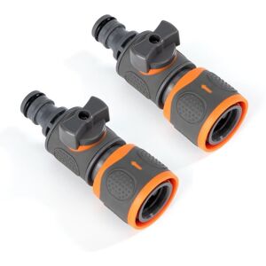 Union Vanne De Régulation, 2 Pièces Connecteur De Raccord Tuyau D'Arrosage, Soupape D'Arrêt Raccords Rapide Adaptateur Robinet Valve Switch Arrosage De Jardin Pelouses - Publicité Union Vanne De Régulation, 2 Pièces Connecteur De Raccord Tuyau D'Arrosage, Soupape D'Arrêt Raccords Rapide Adaptateur Robinet Valve Switch Arrosage De Jardin Pelouses - Publicité