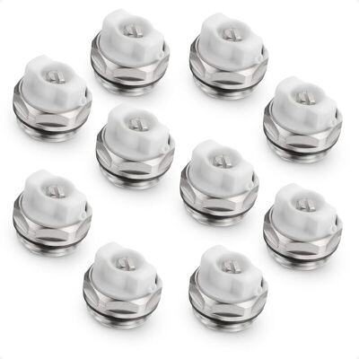 OEM 10 Bouchons De Purge De Radiateur, Laiton Bspt, 2 Ports, 10 Bars, Hauteur 1,27 Cm, Pour Systèmes De Chauffage Domestique - Publicité OEM 10 Bouchons De Purge De Radiateur, Laiton Bspt, 2 Ports, 10 Bars, Hauteur 1,27 Cm, Pour Systèmes De Chauffage Domestique - Publicité