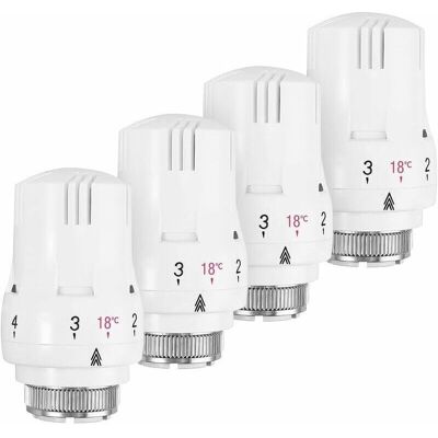 ABCRITAL Lot De 4 Tête Thermostatique, Robinet Thermostatique Radiateur, Tete Thermostatique Radiateur, Valve De Radiateur Thermostatique M30 X 1,5 - Publicité ABCRITAL Lot De 4 Tête Thermostatique, Robinet Thermostatique Radiateur, Tete Thermostatique Radiateur, Valve De Radiateur Thermostatique M30 X 1,5 - Publicité