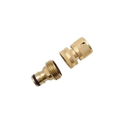 ENLENK Raccord Rapide Pour Tuyau D'Arrosage, Raccord De Robinet D'Arrosage En Laiton, Raccord De Robinet 3/4 Po, Filetage Femelle Et Mâle, Adaptateur De Robinet Pour Tuyau D'Arrosage - Publicité ENLENK Raccord Rapide Pour Tuyau D'Arrosage, Raccord De Robinet D'Arrosage En Laiton, Raccord De Robinet 3/4 Po, Filetage Femelle Et Mâle, Adaptateur De Robinet Pour Tuyau D'Arrosage - Publicité