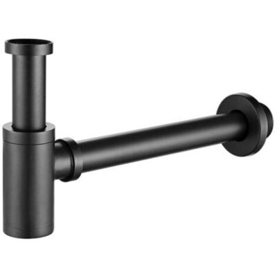ABYSSE Noir Mat Siphon Standard En Noir Mat, Séparateur De Drain Mural En Cuivre - Publicité ABYSSE Noir Mat Siphon Standard En Noir Mat, Séparateur De Drain Mural En Cuivre - Publicité