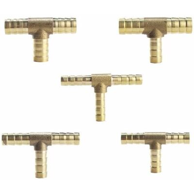 Scotch (8mm)5 Pièces Raccord En Laiton De Tuyau De Carburant De Manière À 3 Voies En T Pour Tuyau De Gaz À Air Comprimé,de - Publicité Scotch (8mm)5 Pièces Raccord En Laiton De Tuyau De Carburant De Manière À 3 Voies En T Pour Tuyau De Gaz À Air Comprimé,de - Publicité
