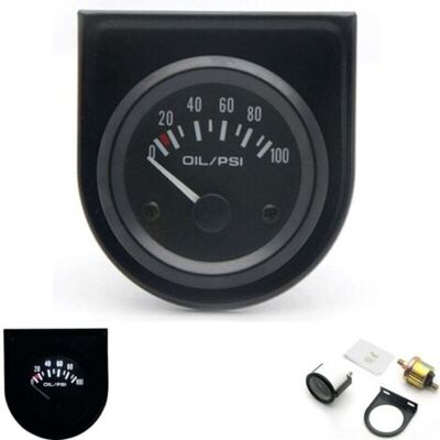ABYSSE Manometre D'Huile Automobile Reamenagement 52mm Instrument De Pression D'Huile Automobile 0 100psi Manometre D'Huile Avec Capteurs 12.0v Instrument General Automobile Compteur De Vehicule - Publicité ABYSSE Manometre D'Huile Automobile Reamenagement 52mm Instrument De Pression D'Huile Automobile 0 100psi Manometre D'Huile Avec Capteurs 12.0v Instrument General Automobile Compteur De Vehicule - Publicité