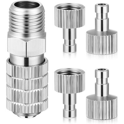 GRASSLIN 5 Pièces Adaptateur Aérographe, Raccord Rapide 1/8 Pouce, Valve Réglage Métal, Universel Mâle Femelle, Pour Artiste Maquettiste - Publicité GRASSLIN 5 Pièces Adaptateur Aérographe, Raccord Rapide 1/8 Pouce, Valve Réglage Métal, Universel Mâle Femelle, Pour Artiste Maquettiste - Publicité