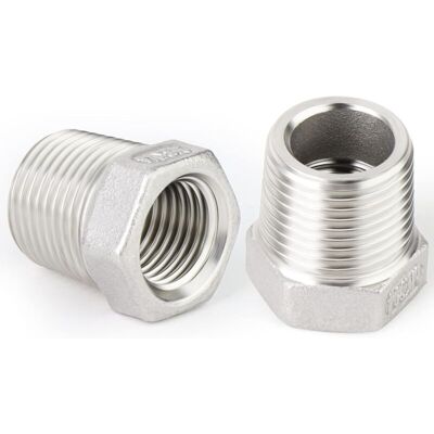MOXIE 2 Pièces 1-1/4 "mâle À 3/4" Femelle Bsp Adaptateur De Tuyau Raccord 304 Réducteur En Acier Inoxydable Bague Hexagonale,raccord Fileté Mâle X Femelle - Publicité MOXIE 2 Pièces 1-1/4 "mâle À 3/4" Femelle Bsp Adaptateur De Tuyau Raccord 304 Réducteur En Acier Inoxydable Bague Hexagonale,raccord Fileté Mâle X Femelle - Publicité