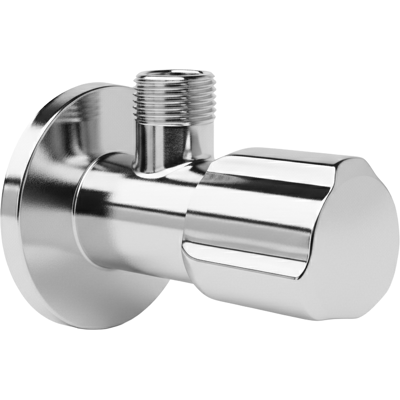Vanne D'Angle Rea 02 1/2" X 3/8" Chrome - Publicité Vanne D'Angle Rea 02 1/2" X 3/8" Chrome - Publicité