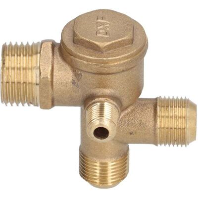 Scotch Composants De Remplacement Valve Compresseur Air Clapet Anti Retour Double Tuyau Laiton 4 Voies 10x16x16x20.5mm - Publicité Scotch Composants De Remplacement Valve Compresseur Air Clapet Anti Retour Double Tuyau Laiton 4 Voies 10x16x16x20.5mm - Publicité