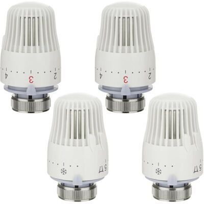 IRISFR Thermostatic Radiator Head 1 To 5 Adjustment Functions Thermostatic Radiator Tap With Frost Protection For Office And Home, M30 X 1.5, White - Publicité IRISFR Thermostatic Radiator Head 1 To 5 Adjustment Functions Thermostatic Radiator Tap With Frost Protection For Office And Home, M30 X 1.5, White - Publicité