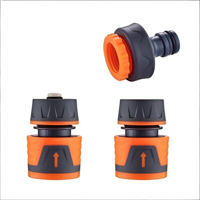 OEM Kit De Raccordement Pour Robinet/tuyau D'Arrosage Avec Raccord Étanche 1/2 Pouce, Raccord Rapide Et Raccord Femelle 3/4 Pouce De Qualité Supérieure, Gris/orange - Publicité OEM Kit De Raccordement Pour Robinet/tuyau D'Arrosage Avec Raccord Étanche 1/2 Pouce, Raccord Rapide Et Raccord Femelle 3/4 Pouce De Qualité Supérieure, Gris/orange - Publicité