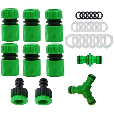 FOGSHIELD Lntyq Lot De 10 Raccord Tuyau D'arrosage 3/4" 19mm,kit De Raccordement De Robinet Tuyau De Jardin -raccord D'arrosage Rapide,double Mâle,séparateur En Y,2en1 Robinet Filetage,joint De Réparation De - Publicité FOGSHIELD Lntyq Lot De 10 Raccord Tuyau D'arrosage 3/4" 19mm,kit De Raccordement De Robinet Tuyau De Jardin -raccord D'arrosage Rapide,double Mâle,séparateur En Y,2en1 Robinet Filetage,joint De Réparation De - Publicité