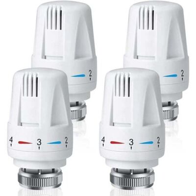 OEM Lot De 4 Vanne Thermostatique Radiateur, Tête Thermostatique Radiateur M30 X 1,5, Robinet Thermostatique Radiateur Pour La Maison Et Le Bureau, Remplacement De Thermostat De Radiateur - Publicité OEM Lot De 4 Vanne Thermostatique Radiateur, Tête Thermostatique Radiateur M30 X 1,5, Robinet Thermostatique Radiateur Pour La Maison Et Le Bureau, Remplacement De Thermostat De Radiateur - Publicité