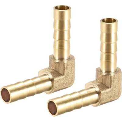 OEM Royaluxe-2pcs Raccord Cannelé Tuyau En Laiton Barbelé De 6 Mm Coudé À 90 Degré Tube Coupleur - Publicité OEM Royaluxe-2pcs Raccord Cannelé Tuyau En Laiton Barbelé De 6 Mm Coudé À 90 Degré Tube Coupleur - Publicité