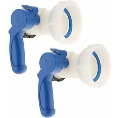ABYSSE Vanne Papillon En Pp Avec Adaptateur D'Écrou De 62 Mm Pour Une Installation Facile Pour Les Réservoirs Ibc De 1000 Litres (2 Pièces) - Publicité ABYSSE Vanne Papillon En Pp Avec Adaptateur D'Écrou De 62 Mm Pour Une Installation Facile Pour Les Réservoirs Ibc De 1000 Litres (2 Pièces) - Publicité