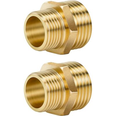 OEM Lot De 2 Raccord Réducteur, Mamelon -double Laiton, Filetage Extérieur 3/4 X 1 Pouce, Pour Plomberie-dou - Publicité OEM Lot De 2 Raccord Réducteur, Mamelon -double Laiton, Filetage Extérieur 3/4 X 1 Pouce, Pour Plomberie-dou - Publicité