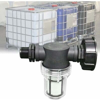 Melissa Raccord De Robinet Pour Cuve De 1000 L, Joint De Manguera De Jardín Pour Collecteurs D'Eau De Pluie Avec Fonction Filtre, Adaptateur Pour Cuve Ibc S60x6 (filetage Externe 3/4"). Connexion Étanche. Publicité Melissa Raccord De Robinet Pour Cuve De 1000 L, Joint De Manguera De Jardín Pour Collecteurs D'Eau De Pluie Avec Fonction Filtre, Adaptateur Pour Cuve Ibc S60x6 (filetage Externe 3/4"). Connexion Étanche. Publicité