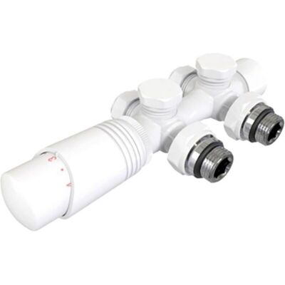 ENOWELIR Vanne De Radiateur Thermostatique Pour Salle De Bain – Raccord Central Pour Chauffage – Accessoire De Robinetterie Blanc - Publicité ENOWELIR Vanne De Radiateur Thermostatique Pour Salle De Bain – Raccord Central Pour Chauffage – Accessoire De Robinetterie Blanc - Publicité