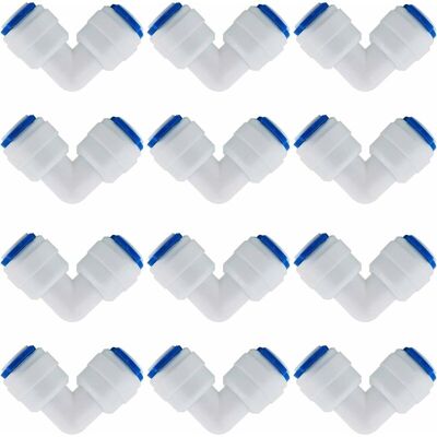 Melissa 12 Pcs Accessoires De Filtre À Eau Ro Raccord De Buse 1/4 Pouces 90 Degree Right Angle Fast Docking Pour Raccorder Les Raccords De Tuyauterie D'Eau, Tuyau De Réfrigérateur - Publicité Melissa 12 Pcs Accessoires De Filtre À Eau Ro Raccord De Buse 1/4 Pouces 90 Degree Right Angle Fast Docking Pour Raccorder Les Raccords De Tuyauterie D'Eau, Tuyau De Réfrigérateur - Publicité