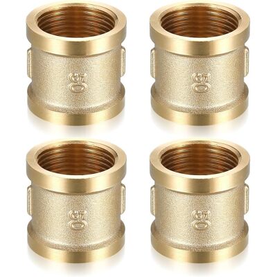 GRASSLIN 4 Pièces Manchon Laiton, Filetage Femelle 3/4 Pouce, Raccord Double Eau Potable, Pour Chauffage Système - Publicité GRASSLIN 4 Pièces Manchon Laiton, Filetage Femelle 3/4 Pouce, Raccord Double Eau Potable, Pour Chauffage Système - Publicité