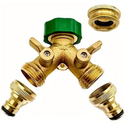 OEM Raccord De Tuyau D’arrosage G3/4 (norme Européenne) – Diviseur 1→2 Avec Connecteurs Femelles Et Adaptateur 1/2"–3/4", Manchon En Caoutchouc - Publicité OEM Raccord De Tuyau D’arrosage G3/4 (norme Européenne) – Diviseur 1→2 Avec Connecteurs Femelles Et Adaptateur 1/2"–3/4", Manchon En Caoutchouc - Publicité