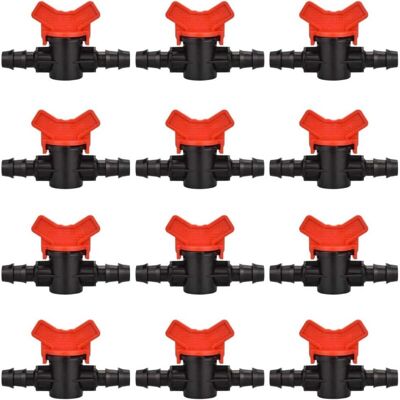 MOXIE 12 Pcs Robinet De Jardin Pour Tuyau, Tuyau Vanne D'Irrigation 16 16mm Robinet D'Arrêt Raccord En Plastique Pour Le Contrôle Extérieur De La Vanne D'Eau De Jardin (noir + Rouge) - Publicité MOXIE 12 Pcs Robinet De Jardin Pour Tuyau, Tuyau Vanne D'Irrigation 16 16mm Robinet D'Arrêt Raccord En Plastique Pour Le Contrôle Extérieur De La Vanne D'Eau De Jardin (noir + Rouge) - Publicité