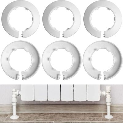 FOGSHIELD Zolginah 6 X Rosace De Radiateur, Ø 26,5 Mm Intérieur, 55 Mm Extérieur, 13 Mm Hauteur, Tuyaux 3/4 Pouce, Dn20, Cache-tuyaux De Chauffage, Colliers Pour Tuyaux – Rosette Cache Tuyau, Pour Tubes De Radi - Publicité FOGSHIELD Zolginah 6 X Rosace De Radiateur, Ø 26,5 Mm Intérieur, 55 Mm Extérieur, 13 Mm Hauteur, Tuyaux 3/4 Pouce, Dn20, Cache-tuyaux De Chauffage, Colliers Pour Tuyaux – Rosette Cache Tuyau, Pour Tubes De Radi - Publicité