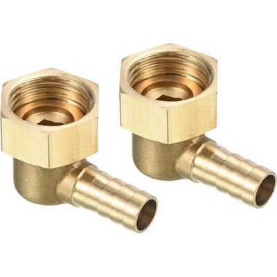 ABYSSE Coude De Tuyau En Laiton À Embouts Cannelés, Filetage Intérieur 10 Mm X G1/2, Avec Raccord Tournant Pour Eau, Carburant Et Air – Lot De 2 - Publicité ABYSSE Coude De Tuyau En Laiton À Embouts Cannelés, Filetage Intérieur 10 Mm X G1/2, Avec Raccord Tournant Pour Eau, Carburant Et Air – Lot De 2 - Publicité