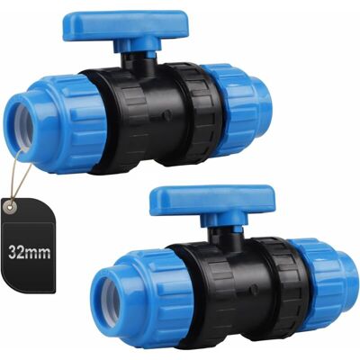 RICEEL 2 Pièces Connecteur En Pp Pour Tuyau D'Eau, Connecteur De Serrage Pour Tuyaux En Pe, 32mm (bleu) - Publicité RICEEL 2 Pièces Connecteur En Pp Pour Tuyau D'Eau, Connecteur De Serrage Pour Tuyaux En Pe, 32mm (bleu) - Publicité