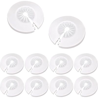 FOGSHIELD Rosace Radiateur, 8 Pièces Cache Tuyau Radiateur, Blanc Cache Tuyau Plomberie, À Clipser Colliers De Pipe, Cache-tuyau De Chauffage, Pour Tubes 14-29 Mm - Publicité FOGSHIELD Rosace Radiateur, 8 Pièces Cache Tuyau Radiateur, Blanc Cache Tuyau Plomberie, À Clipser Colliers De Pipe, Cache-tuyau De Chauffage, Pour Tubes 14-29 Mm - Publicité