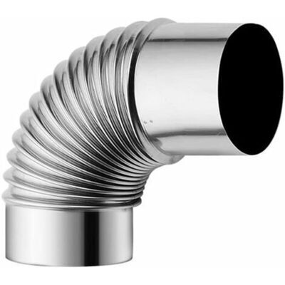 OEM Tuyau De Cheminée Coudé À 90 Degrés En Acier Inoxydable Pour Poêle À Fumée,80mm - Publicité OEM Tuyau De Cheminée Coudé À 90 Degrés En Acier Inoxydable Pour Poêle À Fumée,80mm - Publicité
