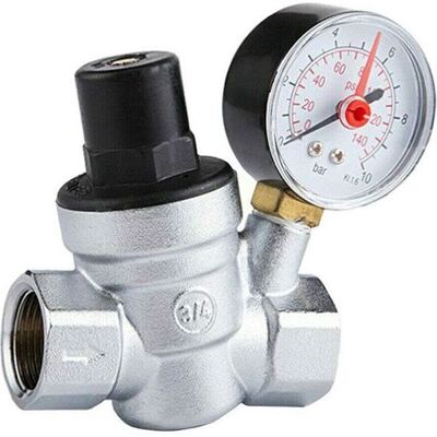 Ecleanfy-dn20 Vanne De Réduction De Pression D'Eau Réglable Avec Manomètre Compteur De Pression, Reducteur De Pression D'Eau 3/4 Pouce Regulateur De Pression Eau Avec Manomètre - Publicité Ecleanfy-dn20 Vanne De Réduction De Pression D'Eau Réglable Avec Manomètre Compteur De Pression, Reducteur De Pression D'Eau 3/4 Pouce Regulateur De Pression Eau Avec Manomètre - Publicité