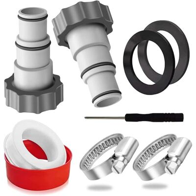 OEM 2 Adaptateurs Tuyau Piscine, Raccord 32/38 Mm, Pour Pompe Intex 1500 À 4000 Gph, Connexion Étanche Avec Joint Caoutchouc - Publicité OEM 2 Adaptateurs Tuyau Piscine, Raccord 32/38 Mm, Pour Pompe Intex 1500 À 4000 Gph, Connexion Étanche Avec Joint Caoutchouc - Publicité