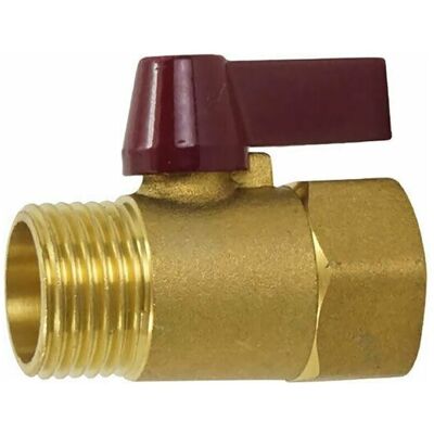 OEM Vanne À Boisseau Sphérique En Laiton 1/2" Bsp Valve D'Arrêt Mâle Vers Femelle Pour Gaz Naturel, Air, Eau, Carburant (lot De 1) - Publicité OEM Vanne À Boisseau Sphérique En Laiton 1/2" Bsp Valve D'Arrêt Mâle Vers Femelle Pour Gaz Naturel, Air, Eau, Carburant (lot De 1) - Publicité
