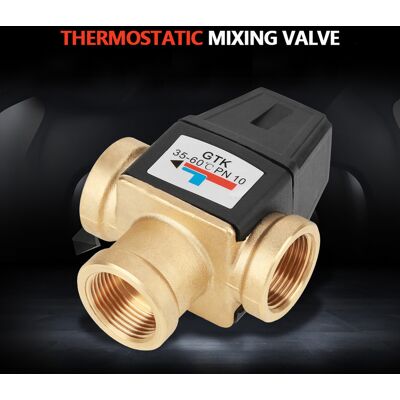 LBVIE Robinet Mélangeur Thermostatique En Laiton À Filetage Femelle Dn20 À 3 Voies Pour Chauffe-eau Solaire - Publicité LBVIE Robinet Mélangeur Thermostatique En Laiton À Filetage Femelle Dn20 À 3 Voies Pour Chauffe-eau Solaire - Publicité