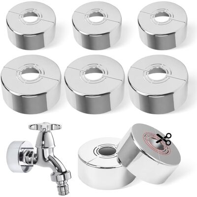 DYIKITI 6 Pièces Rosace Mitigeur Douche Rosace Robinet Rosace Radiateur Amovible Cache Radiateur Cache Tuyau Radiateur Convient Pour Diamètre De 20mm / 25mm / 32mm Pour Robinets Tuyaux Tuyaux De Radiateur - Publicité DYIKITI 6 Pièces Rosace Mitigeur Douche Rosace Robinet Rosace Radiateur Amovible Cache Radiateur Cache Tuyau Radiateur Convient Pour Diamètre De 20mm / 25mm / 32mm Pour Robinets Tuyaux Tuyaux De Radiateur - Publicité