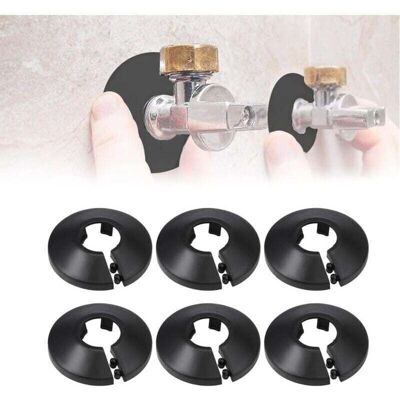 ULISEM Cache Tuyaux Radiateur Noir En Plastique – 6 Pièces Pour Tubes De 12 Mm, Design Rosace Élégant Et Discret - Publicité ULISEM Cache Tuyaux Radiateur Noir En Plastique – 6 Pièces Pour Tubes De 12 Mm, Design Rosace Élégant Et Discret - Publicité