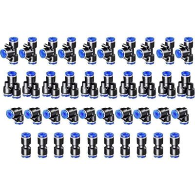 Scotch 40pcs Connecteur Pneumatique Raccord Pneumatique 4mm Raccords Rapide Air Comprimé 4 Formes Pour Etancher Raccord Tube Air Comprimé-type-y/t/droit/angle.. Publicité Scotch 40pcs Connecteur Pneumatique Raccord Pneumatique 4mm Raccords Rapide Air Comprimé 4 Formes Pour Etancher Raccord Tube Air Comprimé-type-y/t/droit/angle.. Publicité