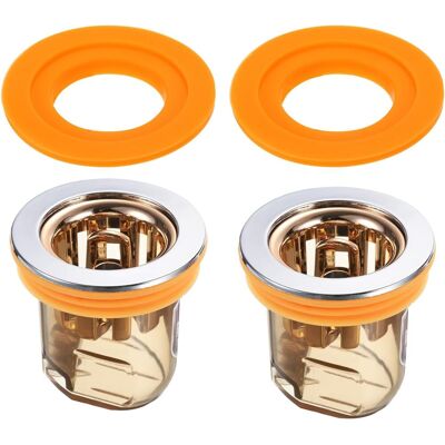 SUPERWISE Sol Drain Anti-odeur Noyau, Douche Sol Drain Refoulement Event Égout Noyau Cheveux Catcher Pour 32-45mmtuyaux Dans Salle Bain Cuisine Balcon, Orange 2 Ensembles - Publicité SUPERWISE Sol Drain Anti-odeur Noyau, Douche Sol Drain Refoulement Event Égout Noyau Cheveux Catcher Pour 32-45mmtuyaux Dans Salle Bain Cuisine Balcon, Orange 2 Ensembles - Publicité