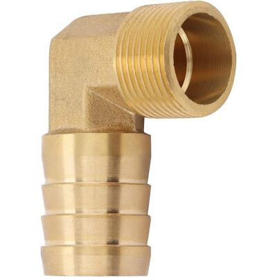GRASSLIN 1 Connecteur Cannelé Coude 90 Degrés Laiton Filetage Externe 3/4 Pouces Pour Tuyau Eau 19mm - Publicité GRASSLIN 1 Connecteur Cannelé Coude 90 Degrés Laiton Filetage Externe 3/4 Pouces Pour Tuyau Eau 19mm - Publicité