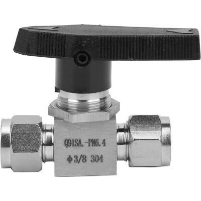 WEYTOLL Vanne À Aiguille Haute Pression En Acier Inoxydable 304 Pour La Régulation De Débit D'Eau, De Gaz Et De Liquides (ss-44s6ф3/8) - Publicité WEYTOLL Vanne À Aiguille Haute Pression En Acier Inoxydable 304 Pour La Régulation De Débit D'Eau, De Gaz Et De Liquides (ss-44s6ф3/8) - Publicité
